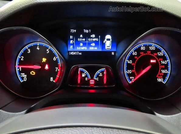 WF0DP3THXH4120633 2017 FORD FOCUS Синий Вид щитка приборов