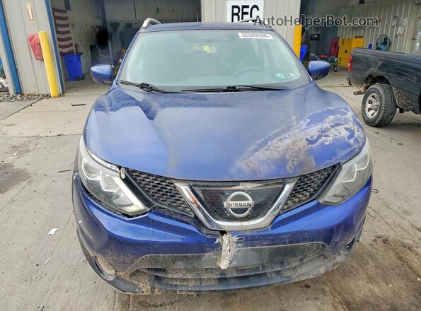 JN1BJ1CR7JW293886 2018 NISSAN ROGUE Blue Вид ззаду