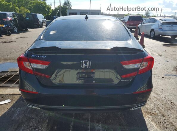 1HGCV1F34NA086745 2022 HONDA ACCORD Black Widok wnętrza z przodu