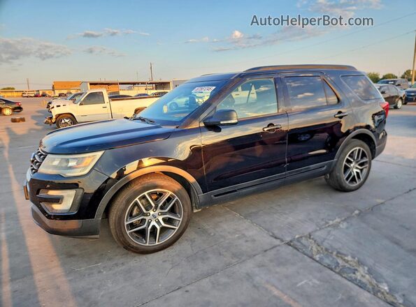 1FM5K8GT0GGC68672 2016 FORD EXPLORER Black უკანა მარცხენა