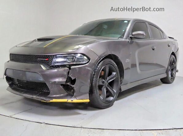 2C3CDXCT9KH738009 2019 DODGE CHARGER Gray Tył prawy