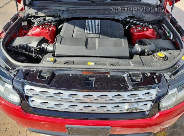 SALWR2PF6GA592328 2016 LAND ROVER RANGE Maroon Vista del compartimento del motor