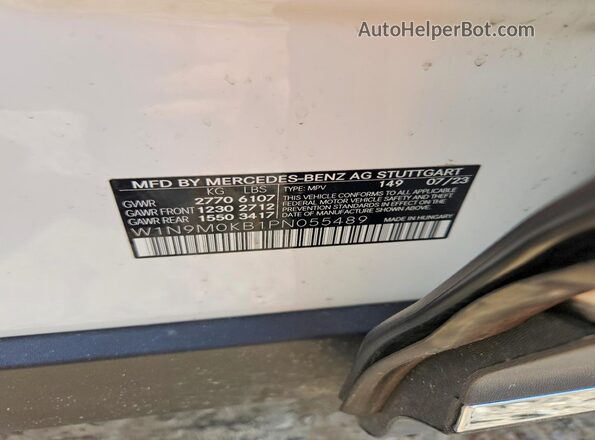 W1N9M0KB1PN055489 2023 MERCEDES-BENZ ALL OTHER White 360 interior view