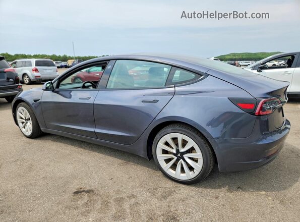 5YJ3E1EB0MF975071 2021 TESLA MODEL Серый Задняя правая четверть