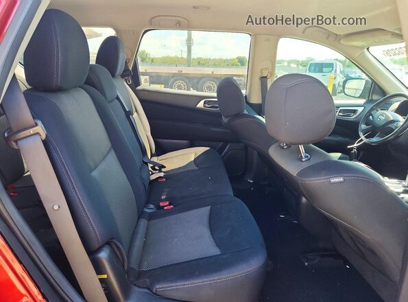 5N1DR2MN2HC610464 2017 NISSAN PATHFINDER Burgundy Vista del compartimento del motor