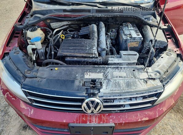 3VW2B7AJ1HM247410 2017 VOLKSWAGEN JETTA Maroon Vista del compartimento del motor