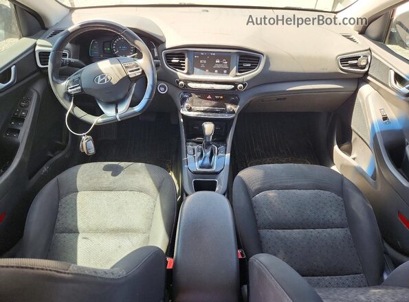 KMHC75LC5HU030445 2017 HYUNDAI IONIQ Black ხელსაწყოთა პანელის ხედი