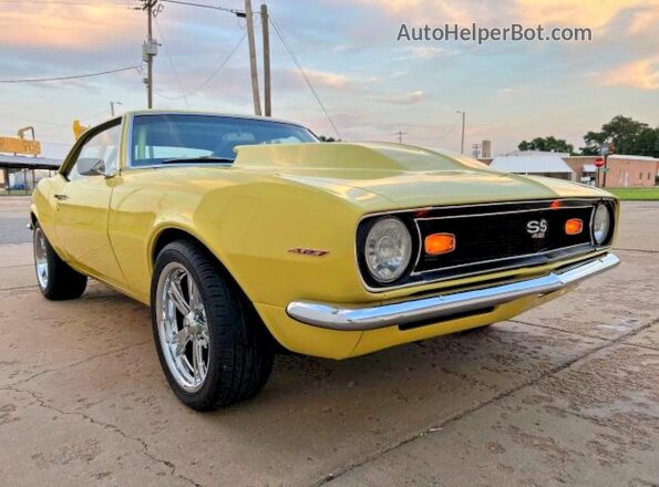 124378N385250 1968 CHEVROLET CAMARO Желтый Задняя левая четверть