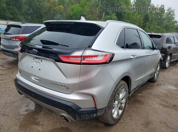 2FMPK4K94KBB53327 2019 FORD EDGE Silver Delantero derecho