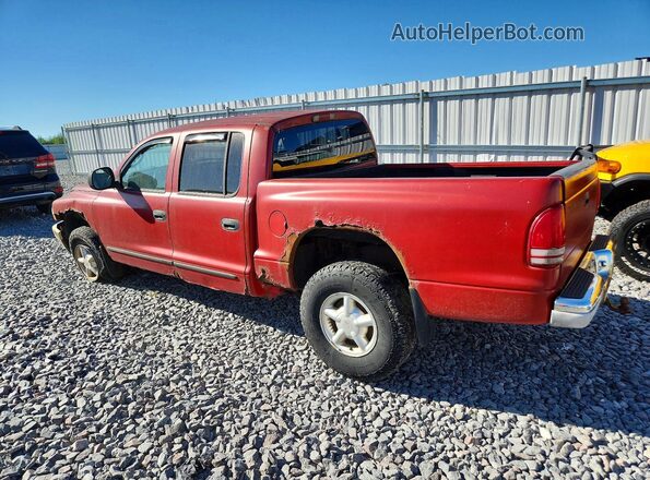 1B7HG2AZ7YS751538 2000 DODGE DAKOTA Red Задня права чверть