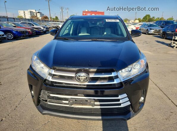 5TDJZRFH4JS843967 2018 TOYOTA HIGHLANDER Black Հետևի տեսք