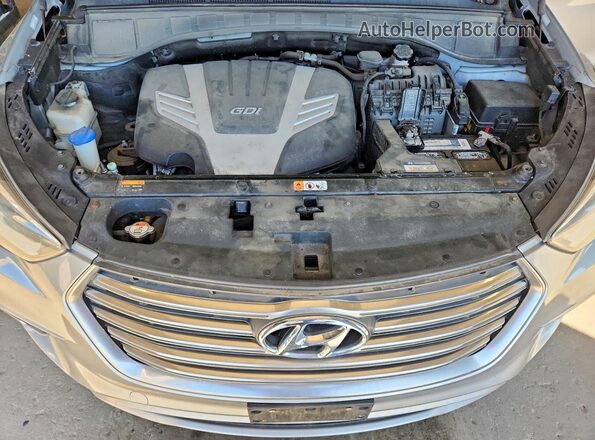 KM8SN4HF4HU249914 2017 HYUNDAI SANTA Silver VIN კოდის სტიკერის ხედი