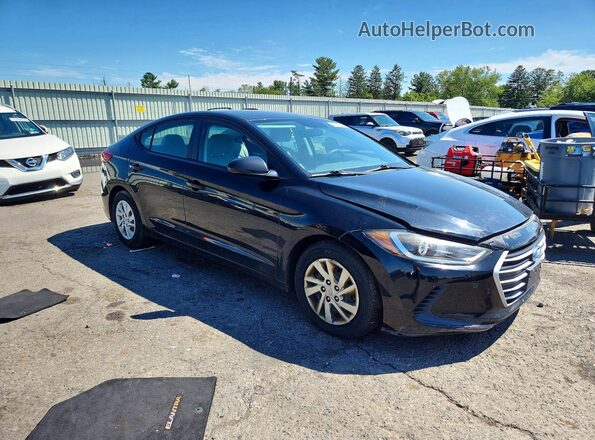 KMHD74LFXHU090486 2017 HYUNDAI ELANTRA Black Вид спереду