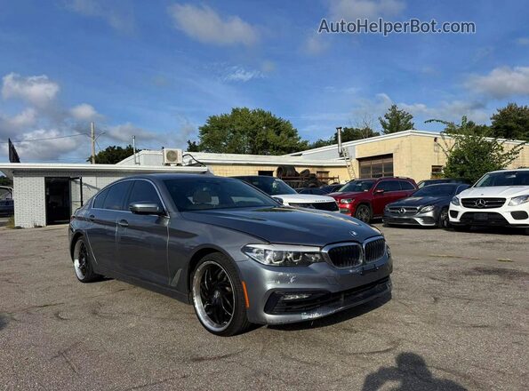 WBAJB1C50JB083749 2018 BMW 5 SERIES Charcoal Trasero izquierdo
