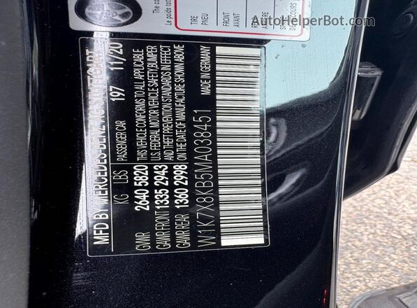 W1K7X8KB5MA038451 2021 MERCEDES-BENZ AMG Black Widok wnętrza 360 stopni