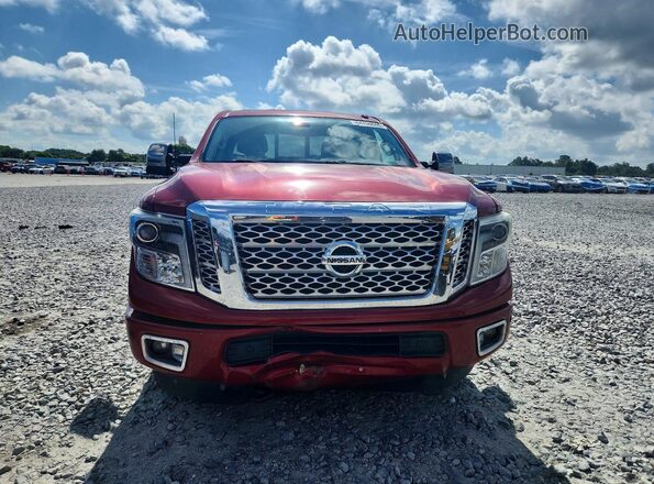 1N6BA1F24GN502525 2016 NISSAN TITAN Red Вид ззаду