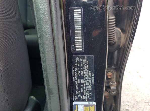 3KPF24AD7LE168159 2020 KIA FORTE Black VIN sticker view