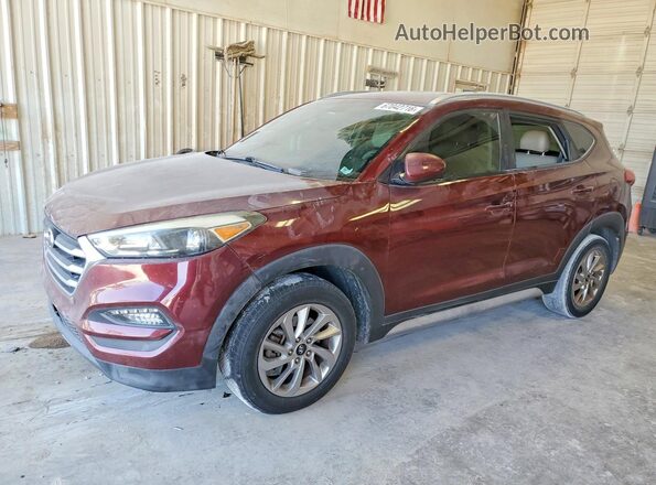 KM8J33A47JU655146 2018 HYUNDAI TUCSON Maroon Trasero izquierdo