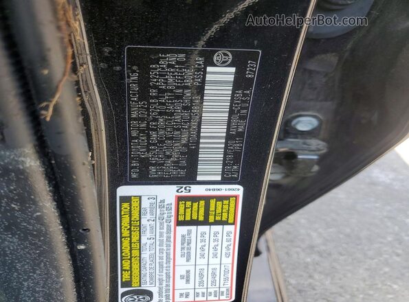 4T1DAACKXSU588143 2025 TOYOTA CAMRY Черный Вид наклейки с VIN-кодом