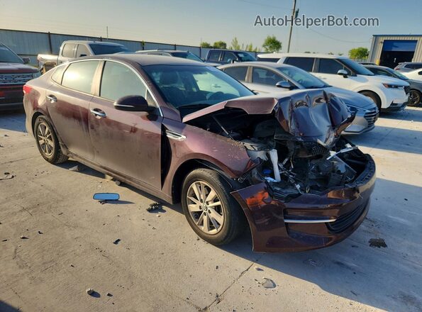 5XXGT4L38JG189290 2018 KIA OPTIMA Maroon Вид спереду