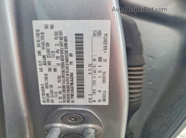 1FMCU9G67MUA42904 2021 FORD ESCAPE Silver Вид наклейки з VIN-кодом