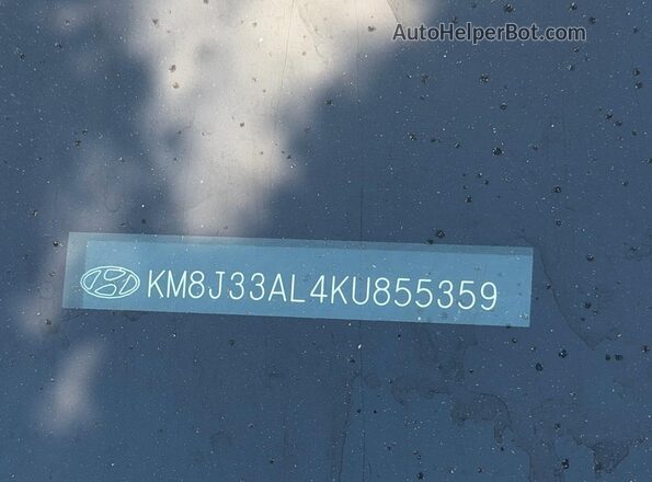 KM8J33AL4KU855359 2019 HYUNDAI TUCSON Серебряный Вид задней части салона