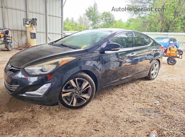 KMHDH4AE9GU629637 2016 HYUNDAI ELANTRA Black Задня ліва чверть