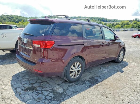 KNDMB5C11G6179217 2016 KIA SEDONA Темно-бордовый Передняя правая четверть