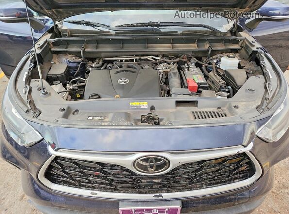 5TDCZRBH1LS037005 2020 TOYOTA HIGHLANDER Blue VIN კოდის სტიკერის ხედი