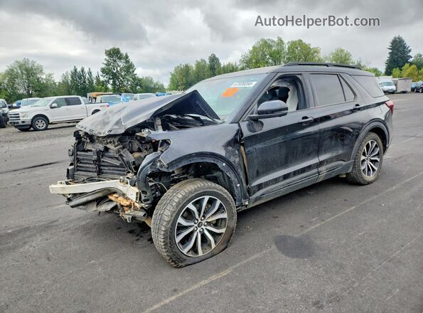 1FM5K8GC7MGB18148 2021 FORD EXPLORER Black Rear left