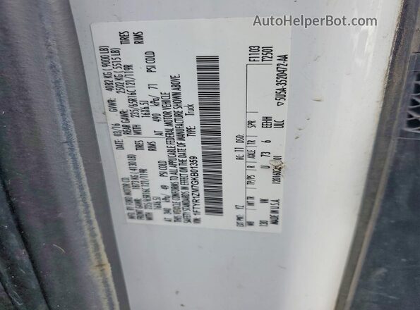 1FTYR1ZM7GKB01359 2016 FORD TRANSIT White 360 interior view