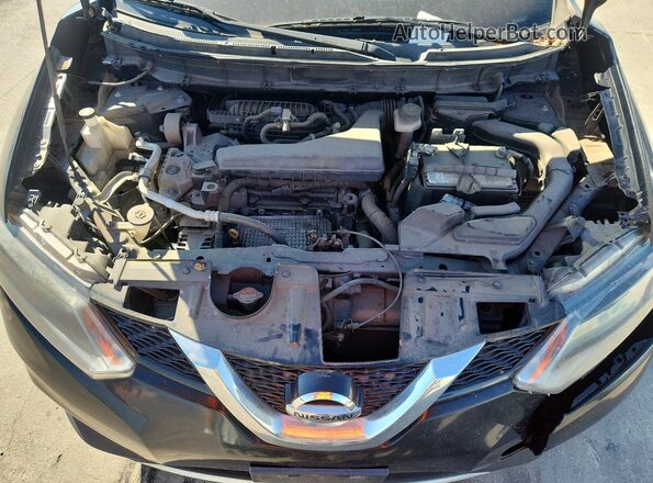 KNMAT2MT1GP679886 2016 NISSAN ROGUE Black ძრავის განყოფილების ხედი