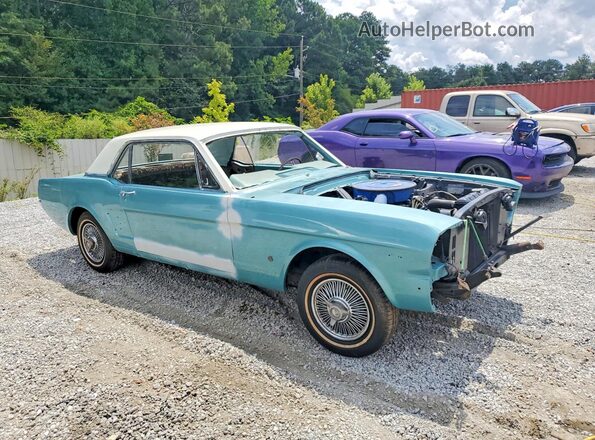 6T07C206051 1966 FORD MUSTANG Бирюзовый Передняя правая четверть