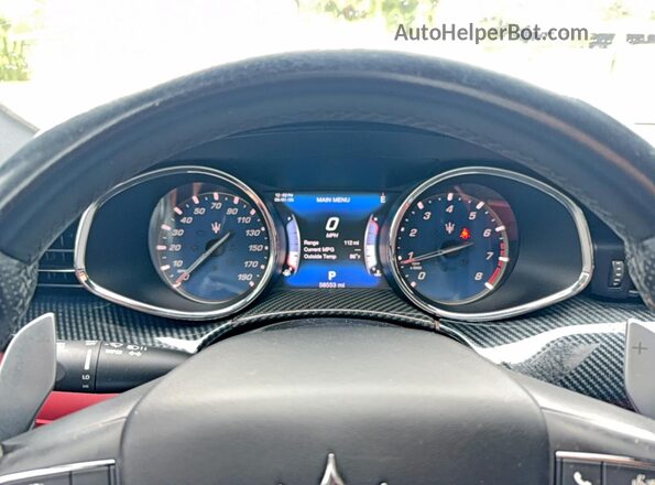ZAM56RPS0H1236696 2017 MASERATI QUATTROPOR White ხელსაწყოთა პანელის ხედი