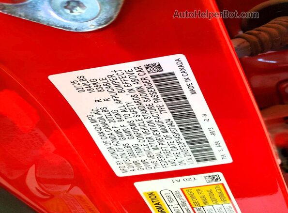 2HGFE2F54SH579424 2025 HONDA CIVIC Red Widok wnętrza 360 stopni