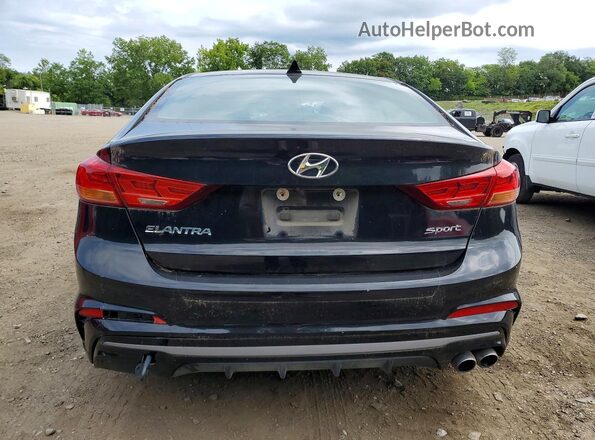 KMHD04LB3JU681475 2018 HYUNDAI ELANTRA Black Вид салону спереду
