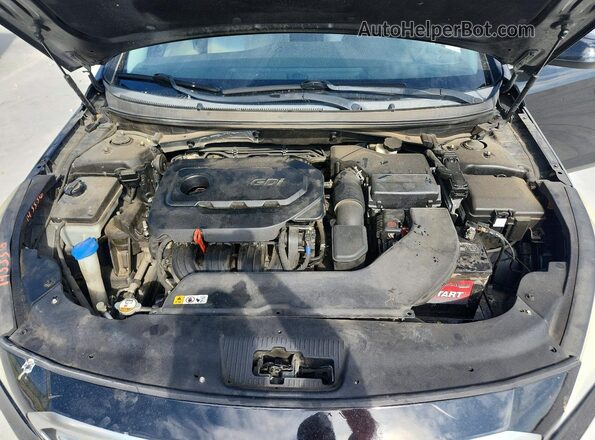 5NPE24AFXHH537290 2017 HYUNDAI SONATA Black ძრავის განყოფილების ხედი
