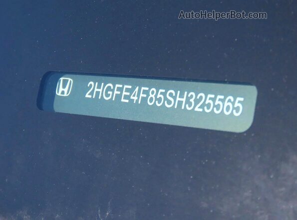 2HGFE4F85SH325565 2025 HONDA CIVIC Синий Вид задней части салона