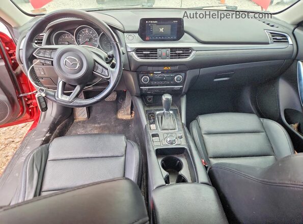 JM1GL1V50H1131631 2017 MAZDA 6 Red ხელსაწყოთა პანელის ხედი