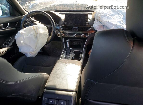 1HGCV1F34NA086745 2022 HONDA ACCORD Black Widok zestawu wskaźników