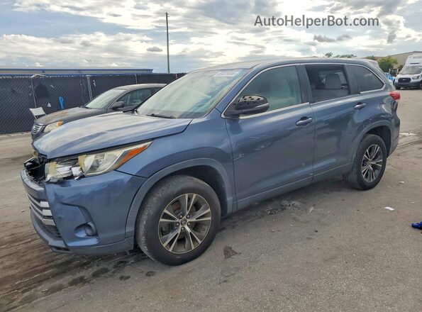 5TDZARFH1KS044160 2019 TOYOTA HIGHLANDER Blue Rear left
