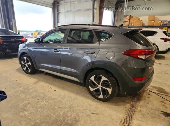 KM8J3CA20JU633259 2018 HYUNDAI TUCSON Gray Trasero derecho