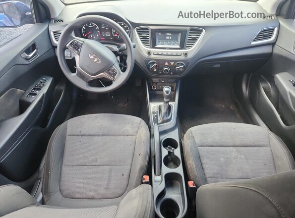 3KPC24A39KE046394 2019 HYUNDAI ACCENT Blue Widok zestawu wskaźników