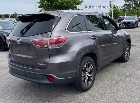 5TDJKRFH9GS284980 2016 TOYOTA HIGHLANDER Gray Front view