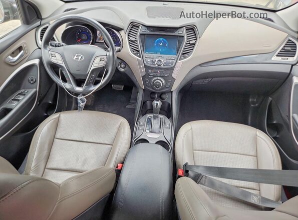 5XYZWDLA6GG354353 2016 HYUNDAI SANTA Charcoal ხელსაწყოთა პანელის ხედი