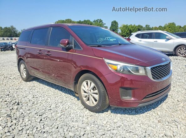 KNDMB5C19G6163850 2016 KIA SEDONA Maroon Front view