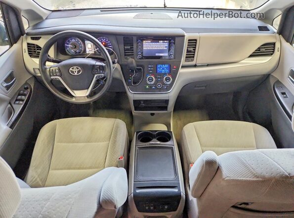 5TDKZ3DC7JS919576 2018 TOYOTA SIENNA White ხელსაწყოთა პანელის ხედი