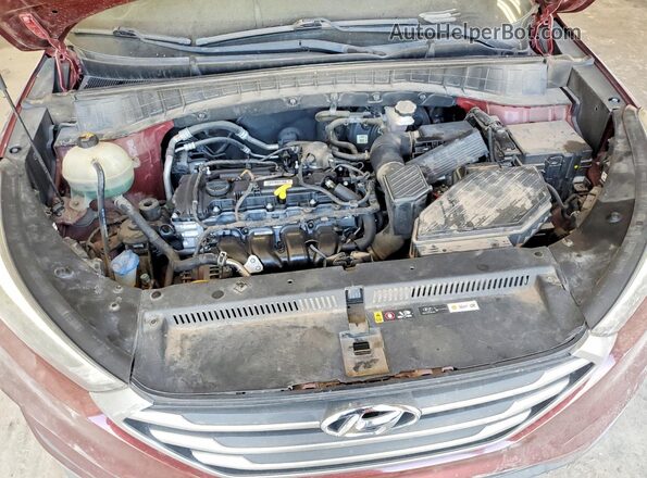 KM8J33A47JU655146 2018 HYUNDAI TUCSON Maroon Vista de la etiqueta del VIN