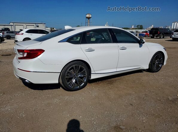 1HGCV1F98JA163387 2018 HONDA ACCORD Белый Передняя правая четверть