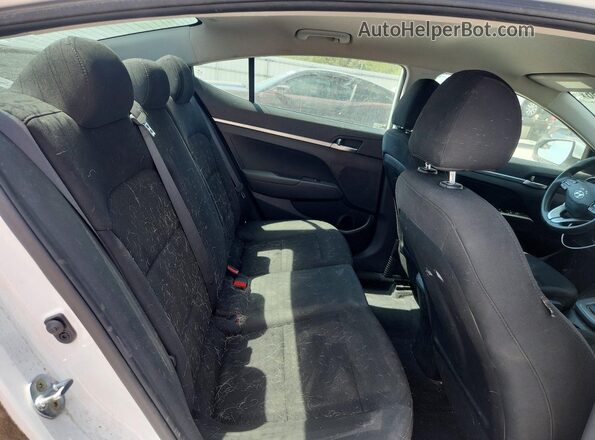 5NPD74LF8KH438632 2019 HYUNDAI ELANTRA White Rear interior view